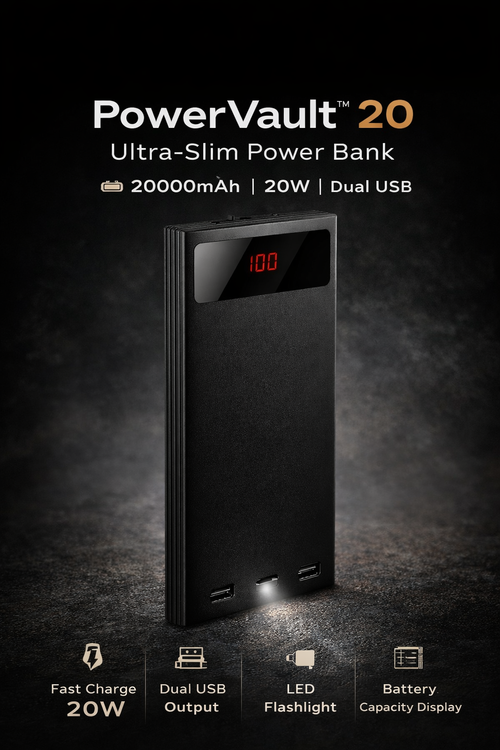 PowerVault™ 20 – Ultra-Slim Power Bank